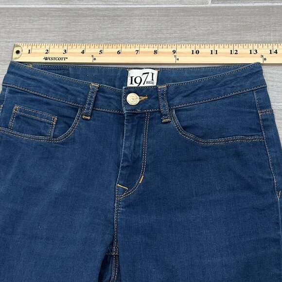 Reiss 1971 Ross Low-Rise Lightweight Stretch Skinny Jeans in Medium Blue Size 2 - Picture 9 of 14